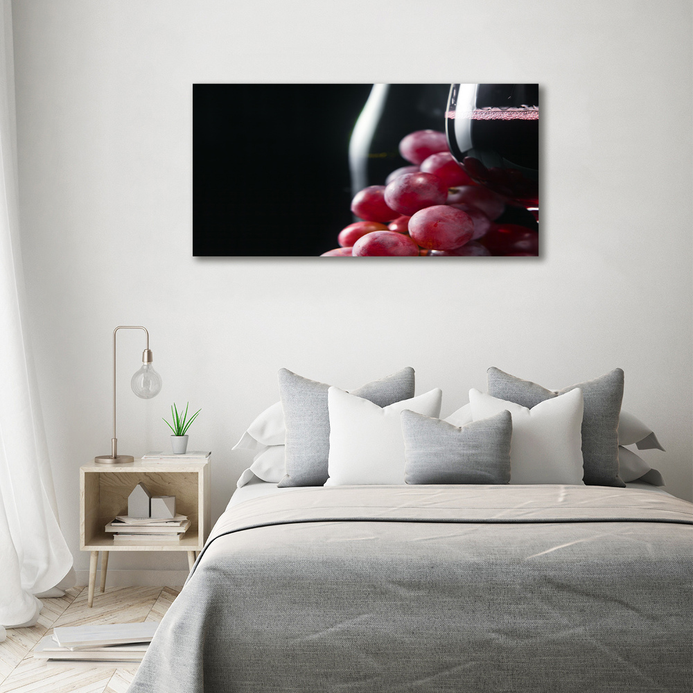 Foto-obraz szklany Winogrona i wino