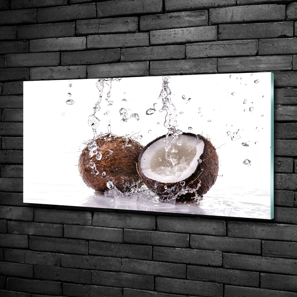 Foto-obraz szkło hartowane Kokos i woda