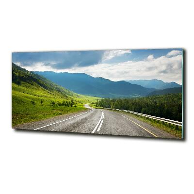 Foto obraz szkło hartowane Droga w górach