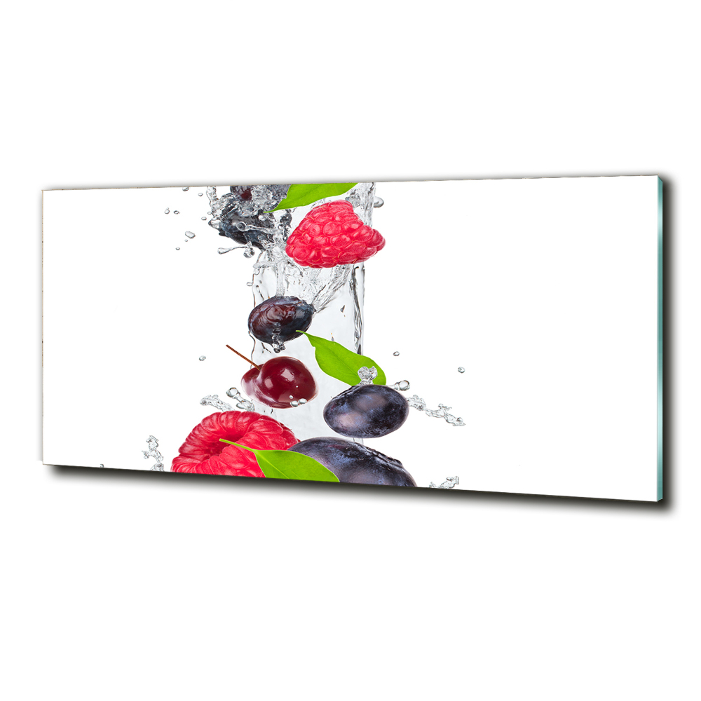Foto-obraz szkło hartowane Owoce i woda