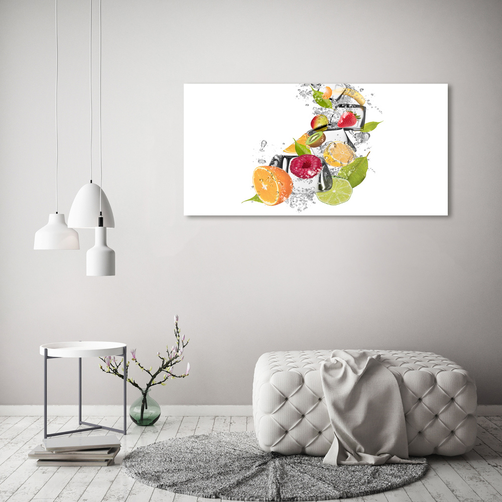 Foto-obraz szkło hartowane Owoce z lodem