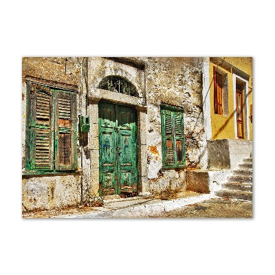 Fotoobraz na ścianę szklany Greckie uliczki