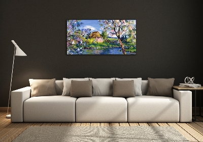 Fotoobraz na ścianę szklany Wiosenny pejzaż