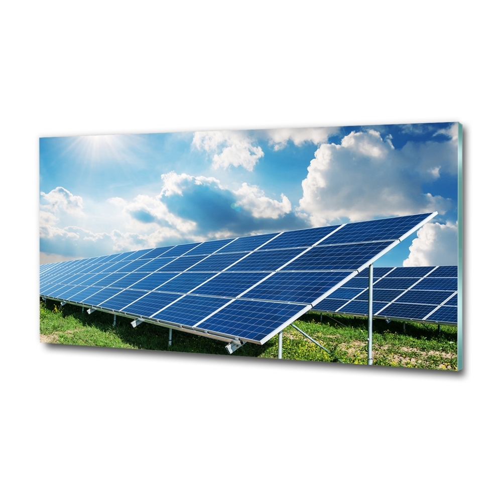 Foto-obraz szklany Baterie słoneczne