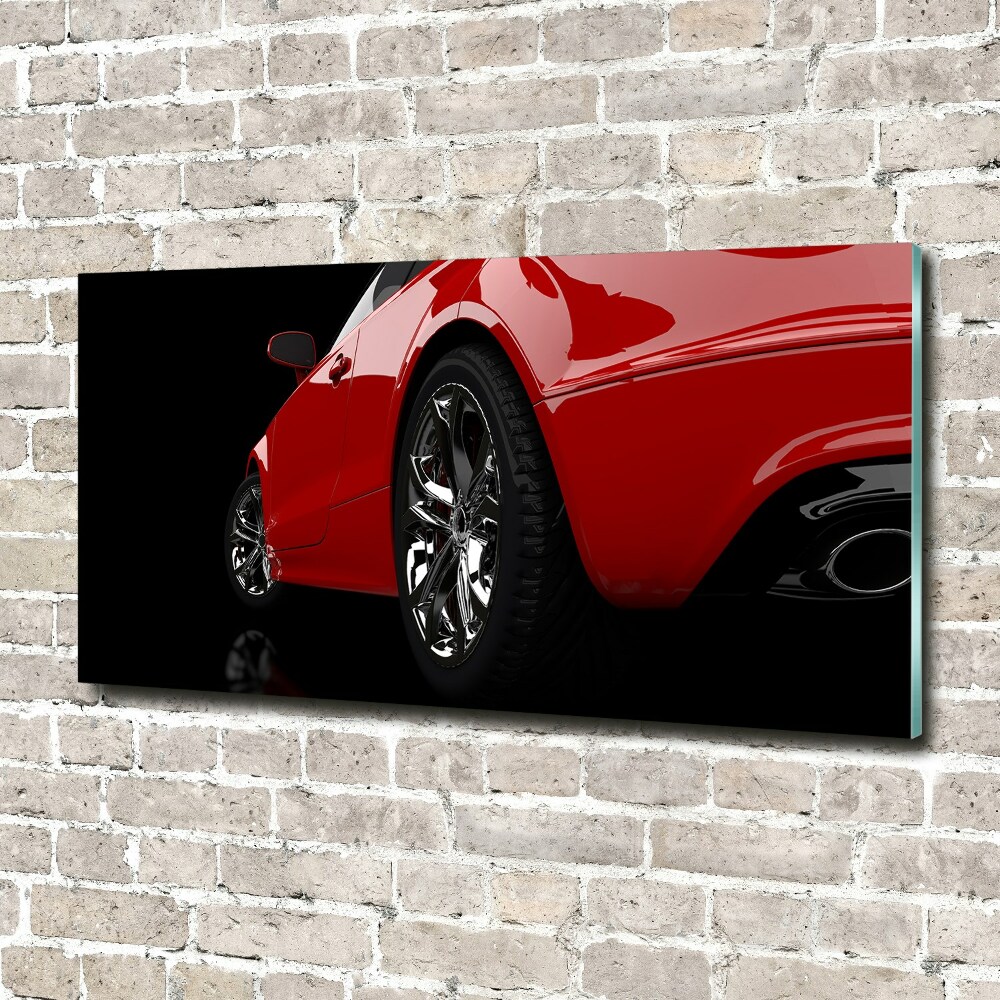 Foto obraz szklany Czerwony samochód