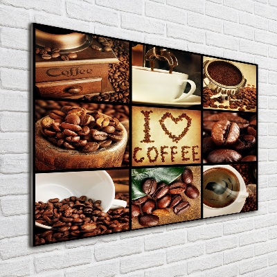 Foto-obraz szkło hartowane Kawa kolaż