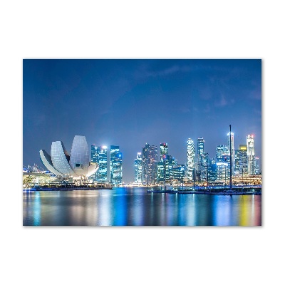 Foto obraz szkło hartowane Singapur nocą