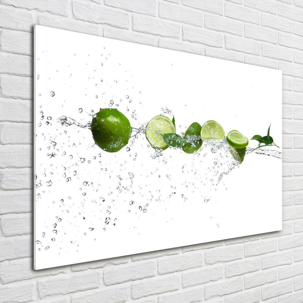 Foto-obraz szkło hartowane Limonka i woda