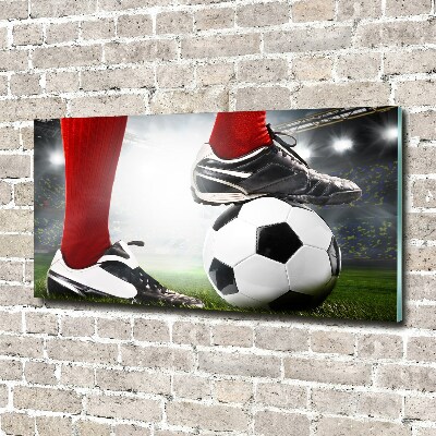Foto obraz szkło hartowane Nogi piłkarza