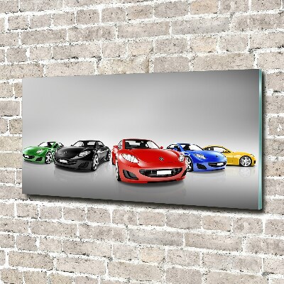Foto obraz szklany Kolorowe samochody