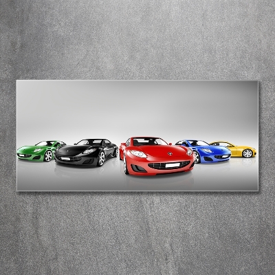 Foto obraz szklany Kolorowe samochody
