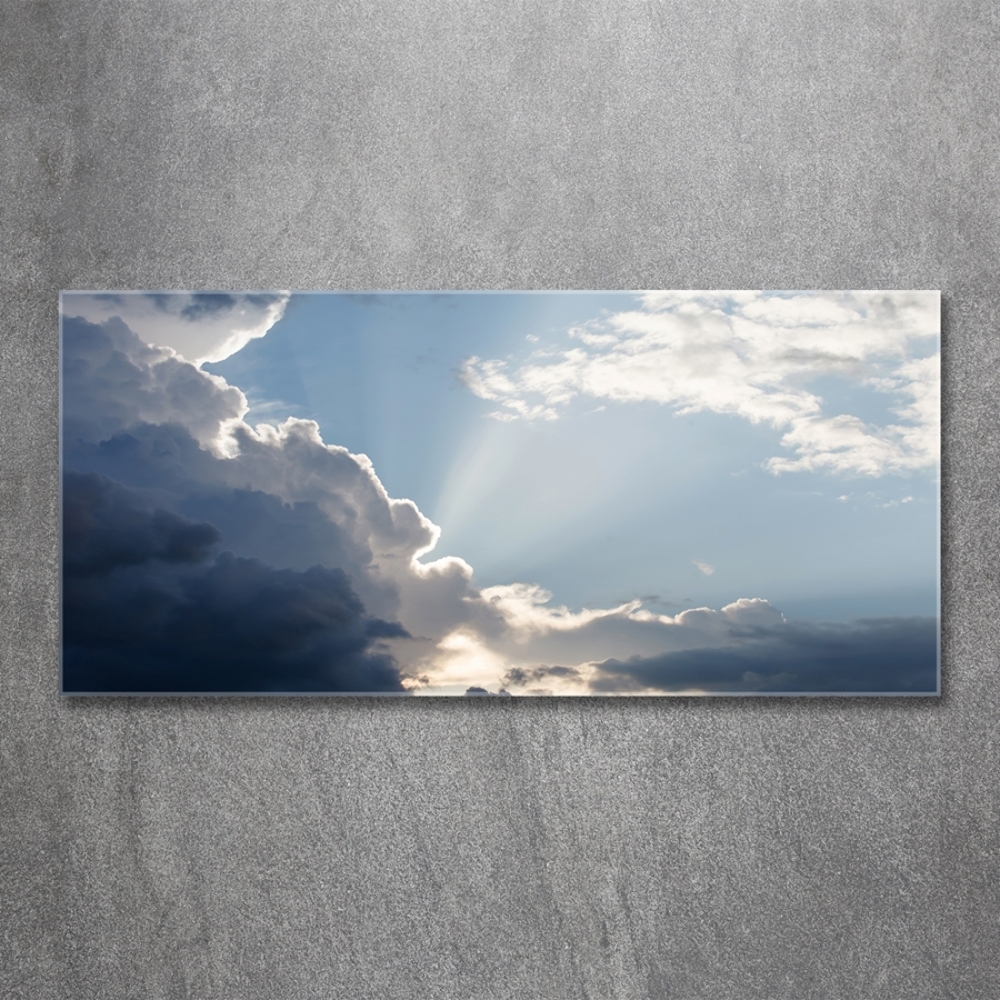 Foto obraz szklany Chmury na niebie