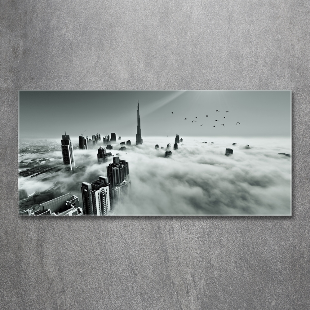 Foto obraz szklany Mgła nad Dubajem