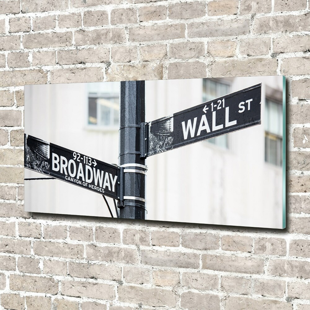 Foto obraz szklany Wall street znak