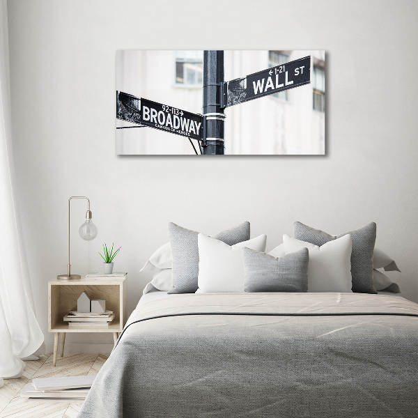 Foto obraz szklany Wall street znak