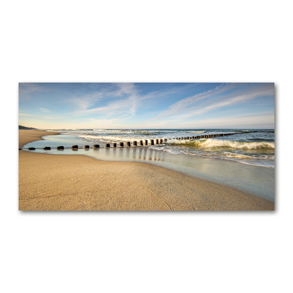 Foto obraz szklany Plaża nad Bałtykiem