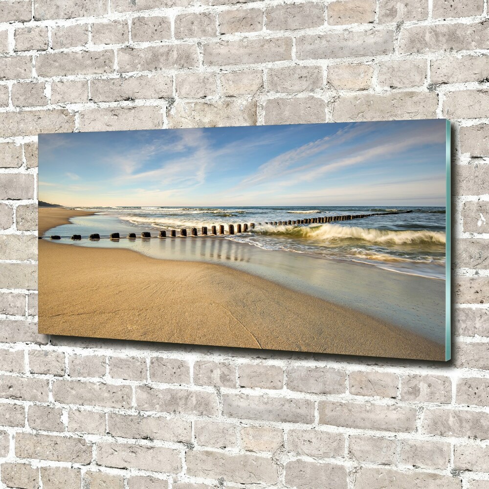 Foto obraz szklany Plaża nad Bałtykiem