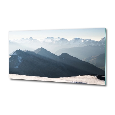 Fotoobraz na ścianę szklany Górskie szczyty