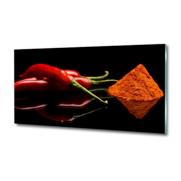 Foto obraz szklany Chilli i cayenne