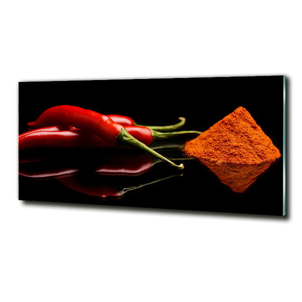 Foto obraz szklany Chilli i cayenne