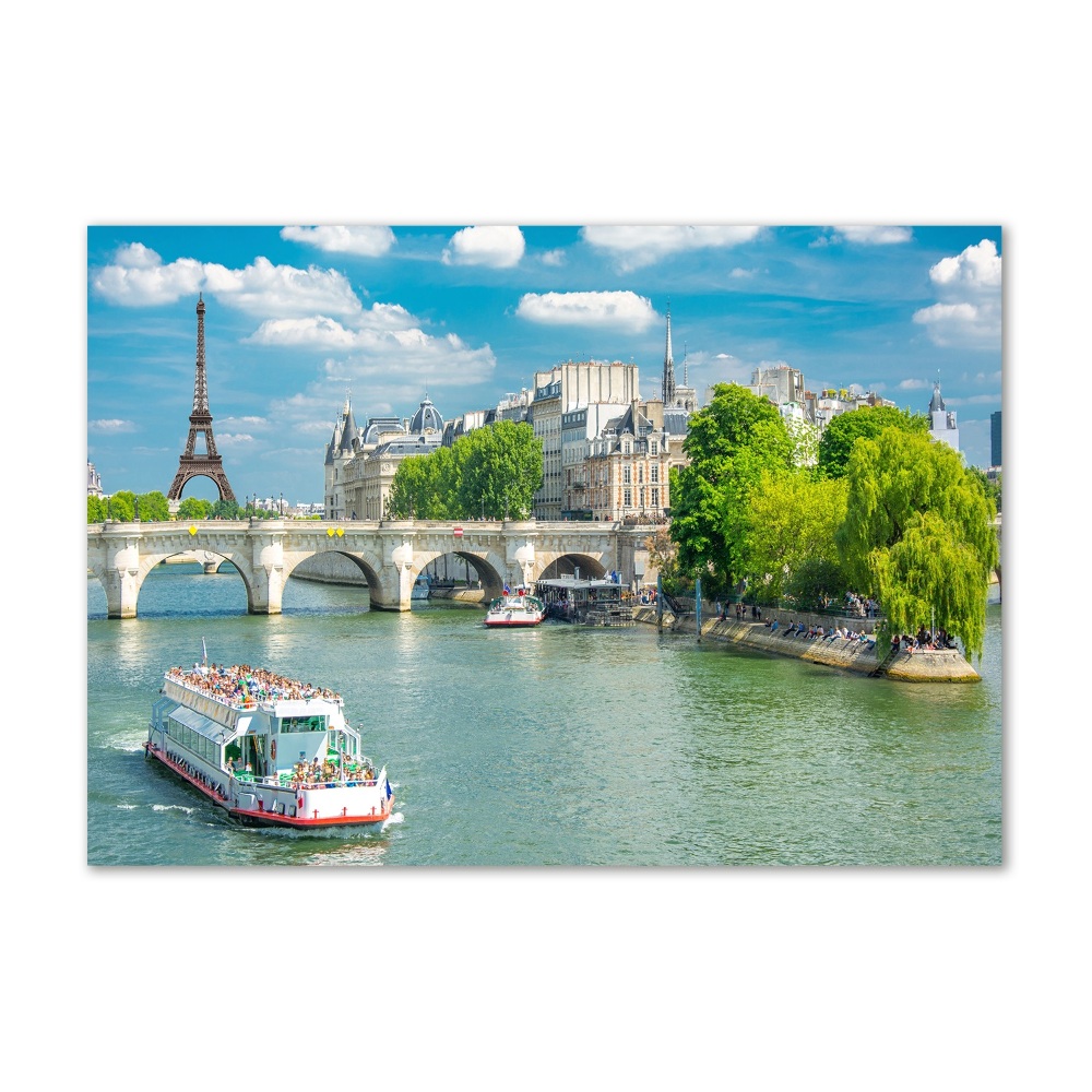 Foto obraz szkło hartowane Sekwana Paryż