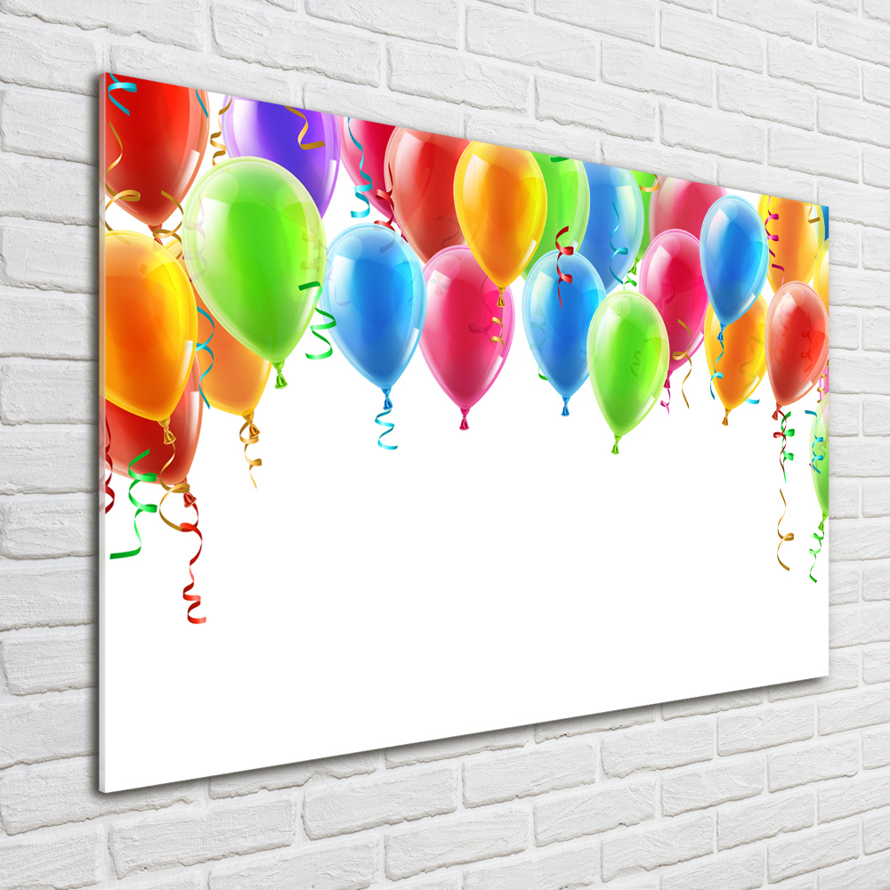 Fotoobraz na ścianę szklany Kolorowe balony
