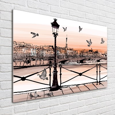 Foto obraz szklany Zmierzch w Paryżu