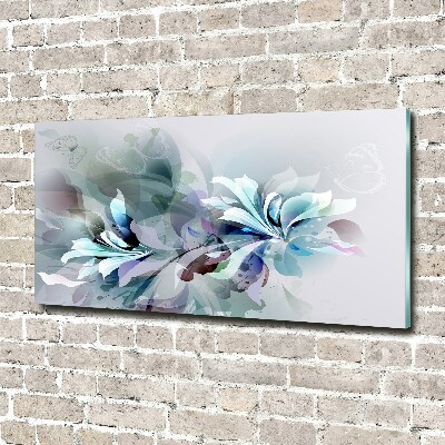 Foto obraz szklany Abstrakcja kwiaty