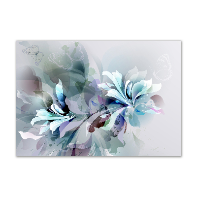 Foto obraz szklany Abstrakcja kwiaty