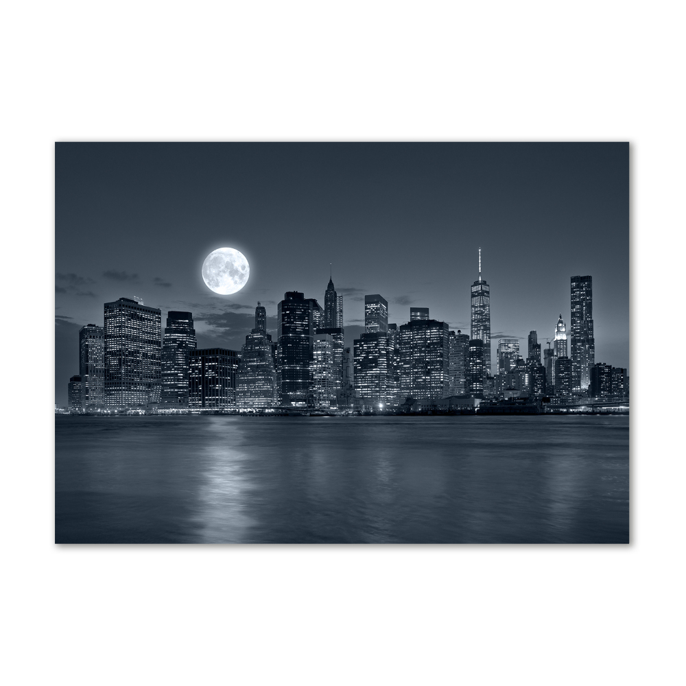 Foto obraz szkło hartowane Nowy Jork nocą