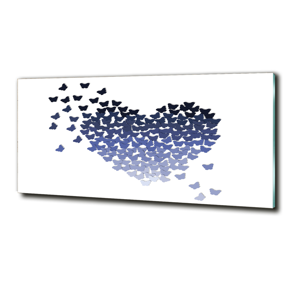 Foto obraz szkło hartowane Serce z motyli