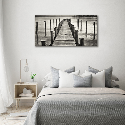 Foto obraz szkło hartowane Drewniane molo