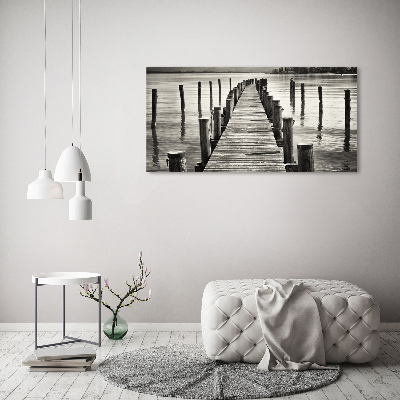 Foto obraz szkło hartowane Drewniane molo