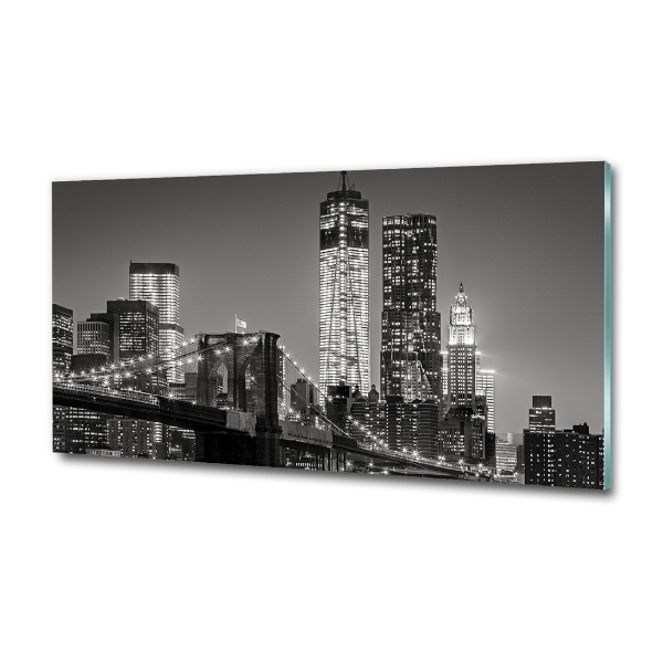 Foto obraz szkło hartowane Manhattan nocą