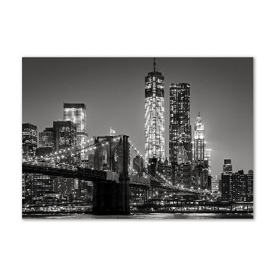 Foto obraz szkło hartowane Manhattan nocą