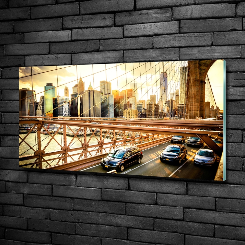 Foto obraz szklany Most Brookliński