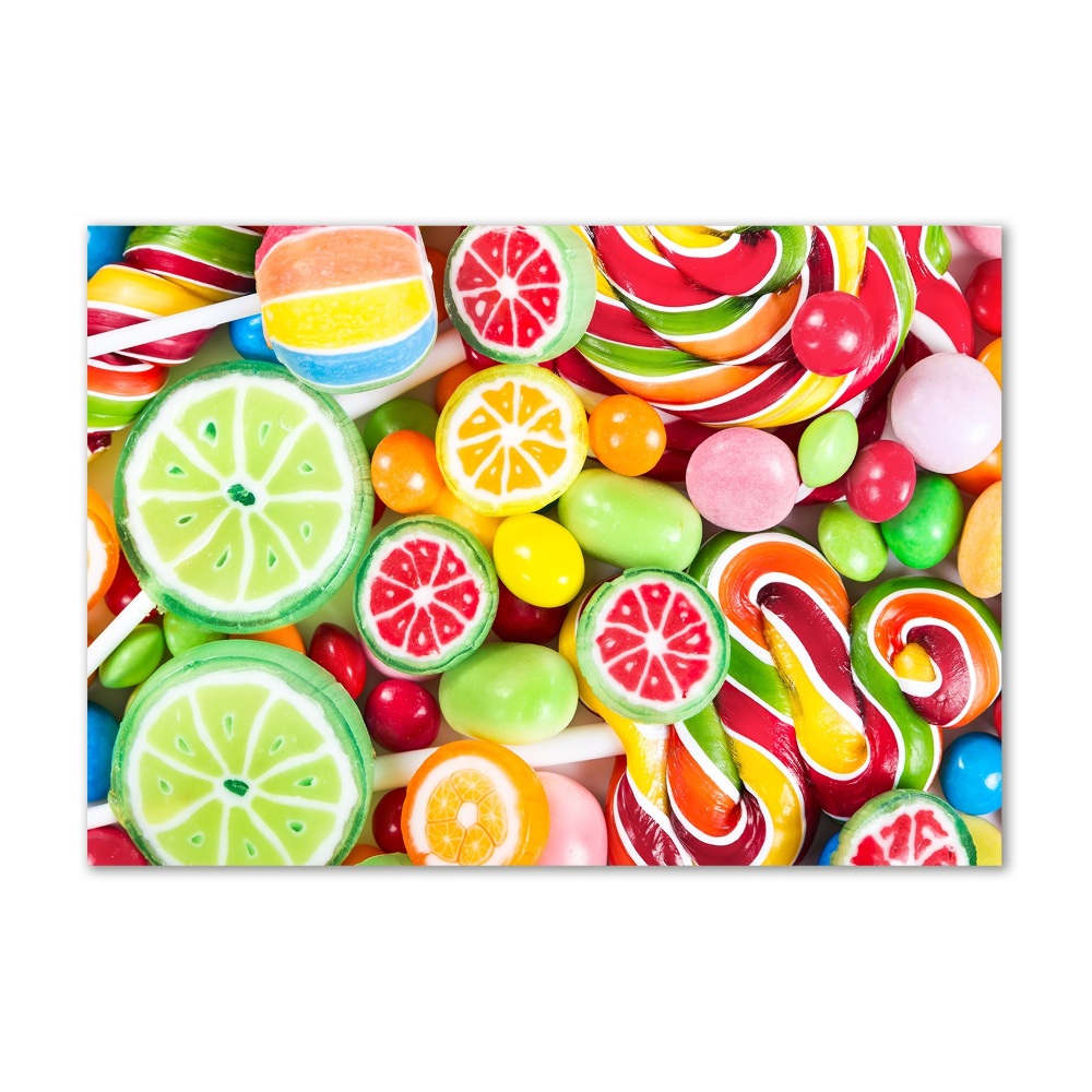 Foto obraz szklany Kolorowe cukierki