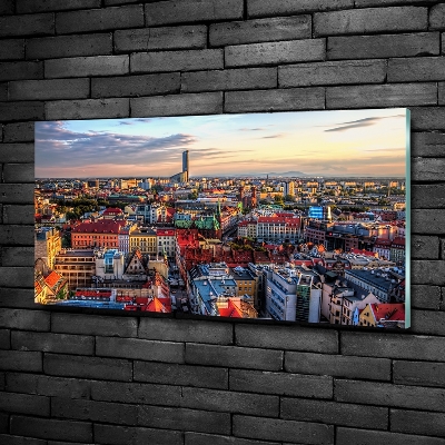 Foto obraz szklany Panorama Wrocławia