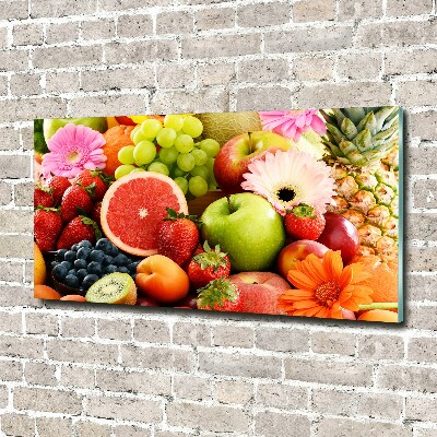 Foto obraz szkło hartowane Kolorowe owoce