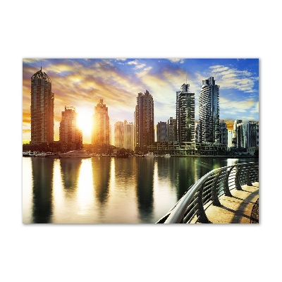 Foto obraz szklany Dubaj zachód słońca