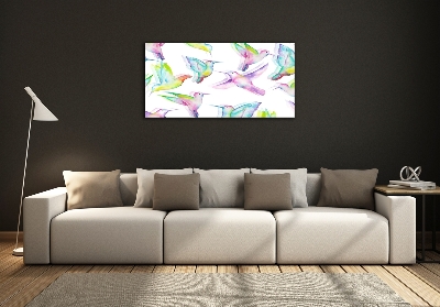 Fotoobraz na ścianę szkło hartowane Kolibry