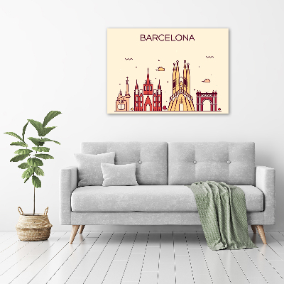 Fotoobraz na ścianę szklany Napis Barcelona