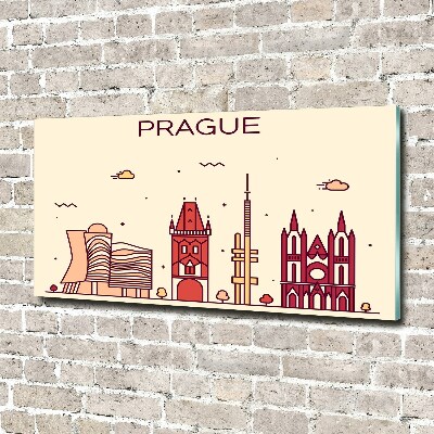 Foto obraz szkło hartowane Praga budynki