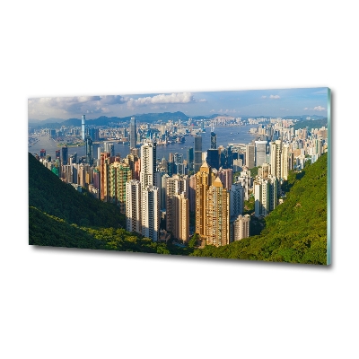 Foto obraz szklany Hongkong panorama