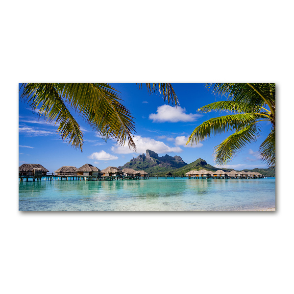 Foto obraz szklany Palmy na Bora Bora