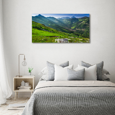Foto obraz szkło hartowane Świt w górach