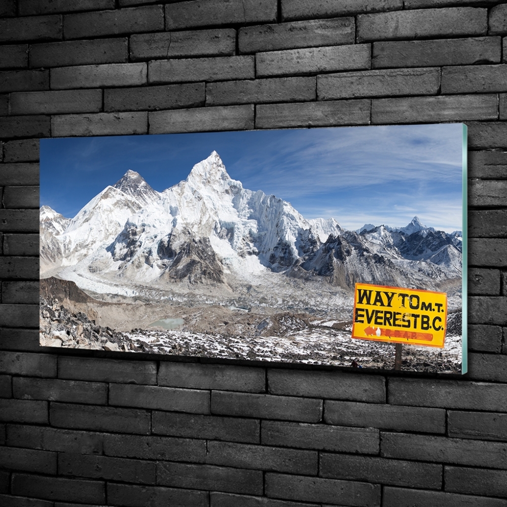 Foto obraz szkło hartowane Góra Everest