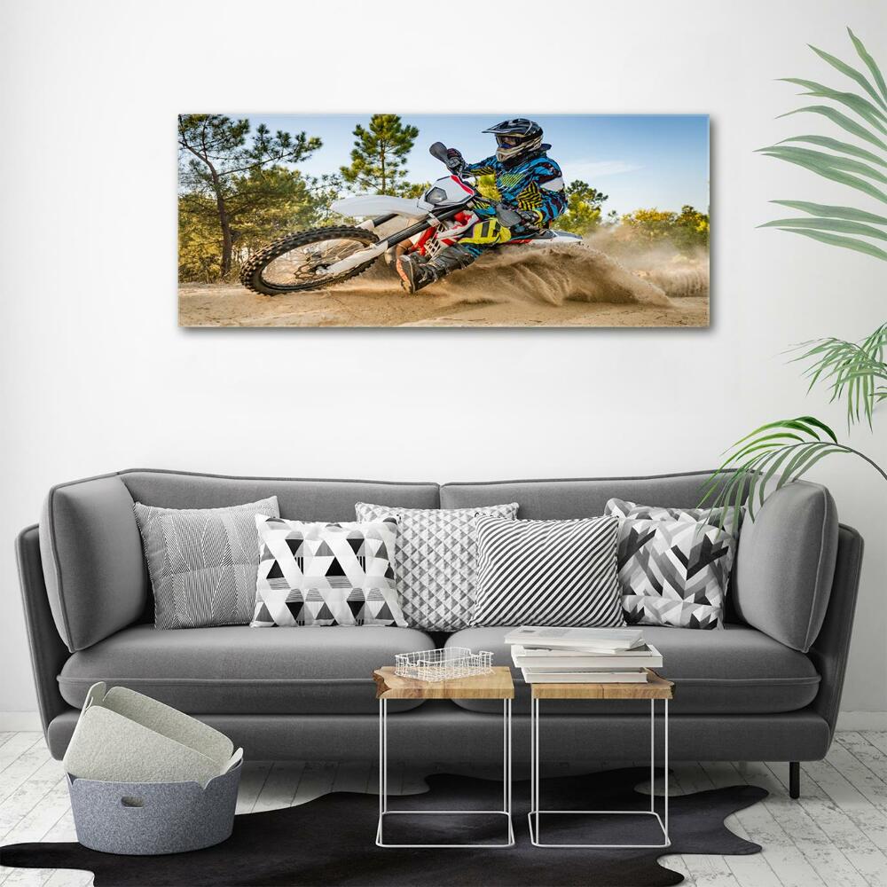 Foto obraz szkło hartowane Motocross