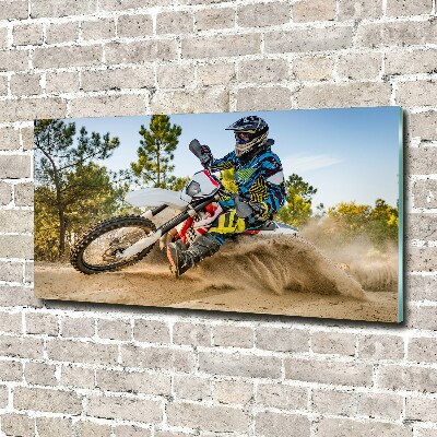 Foto obraz szkło hartowane Motocross