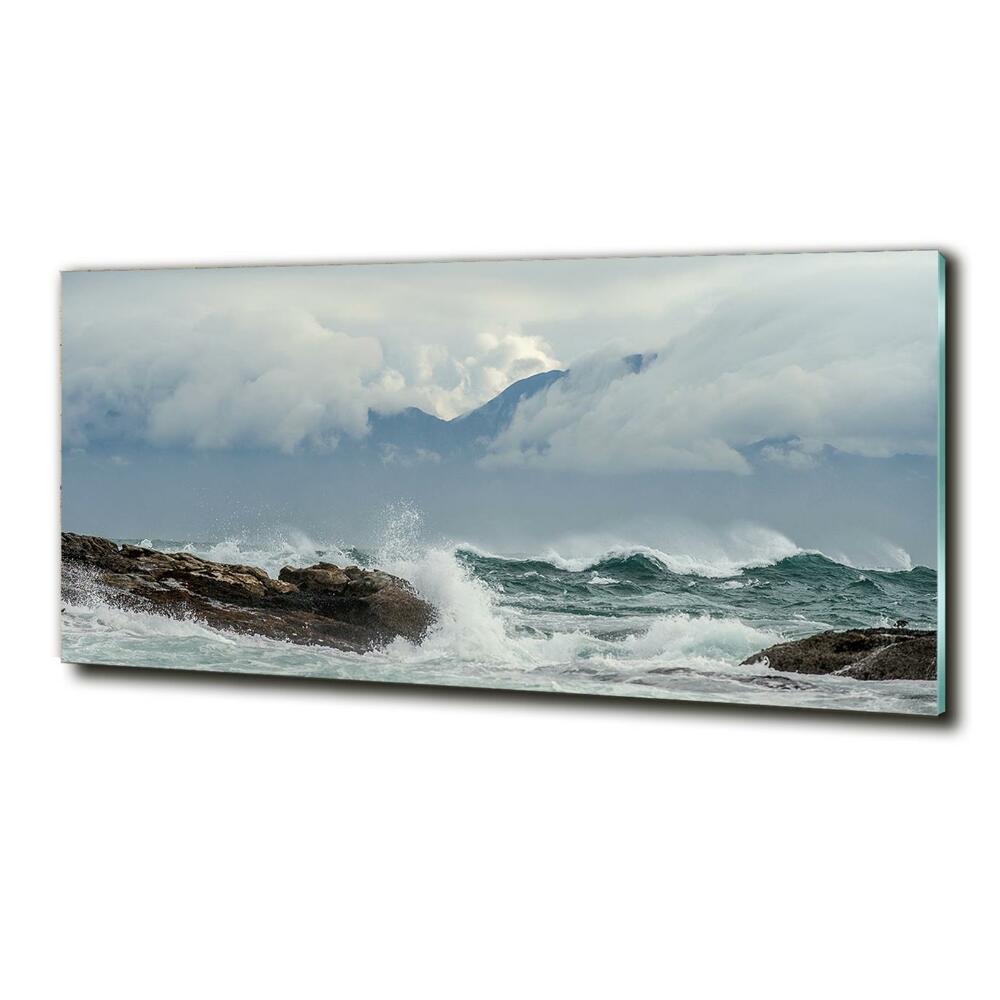 Fotoobraz na ścianę szklany Wzburzone morze